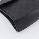 GUCCI GG Canvas Shoulder Bag Black Gold 004 49 0195 Auth 210635-11