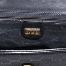 GUCCI GG Canvas Shoulder Bag Black Gold 004 49 0195 Auth 210635-15