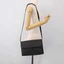 GUCCI GG Canvas Shoulder Bag Black Gold 004 49 0195 Auth 210635-22