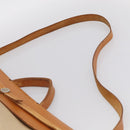 HERMES Herbag TGM Hand Bag Canvas 2way Beige Silver Auth 210637-10