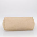 HERMES Herbag TGM Hand Bag Canvas 2way Beige Silver Auth 210637-11