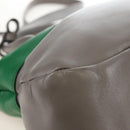 Miu Miu Hand Bag Leather 2way Gray Silver Auth 210639M-15