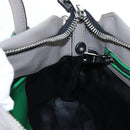 Miu Miu Hand Bag Leather 2way Gray Silver Auth 210639M-25