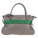 Miu Miu Hand Bag Leather 2way Gray Silver Auth 210639M-3
