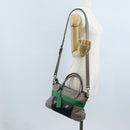 Miu Miu Hand Bag Leather 2way Gray Silver Auth 210639M-30