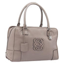 LOEWE Amazona 36 Hand Bag Leather Purple Gray Auth 210640A-1