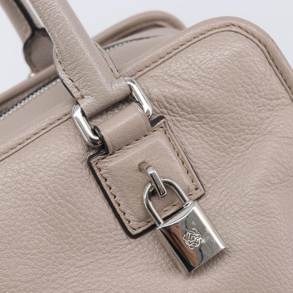LOEWE Amazona 36 Hand Bag Leather Purple Gray Auth 210640A