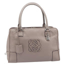 LOEWE Amazona 36 Hand Bag Leather Purple Gray Auth 210640A-2