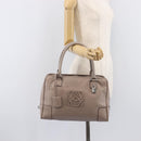 LOEWE Amazona 36 Hand Bag Leather Purple Gray Auth 210640A-26