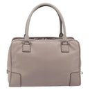 LOEWE Amazona 36 Hand Bag Leather Purple Gray Auth 210640A-3