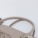 LOEWE Amazona 36 Hand Bag Leather Purple Gray Auth 210640A-8