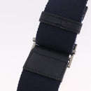 Christian Dior Saddle Messenger Shoulder Bag Leather Navy Silver Auth 210641V-10