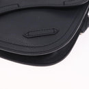 Christian Dior Saddle Messenger Shoulder Bag Leather Navy Silver Auth 210641V-13