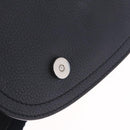 Christian Dior Saddle Messenger Shoulder Bag Leather Navy Silver Auth 210641V-19