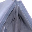 Christian Dior Saddle Messenger Shoulder Bag Leather Navy Silver Auth 210641V-22
