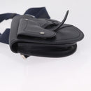 Christian Dior Saddle Messenger Shoulder Bag Leather Navy Silver Auth 210641V-5