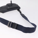 Christian Dior Saddle Messenger Shoulder Bag Leather Navy Silver Auth 210641V-7