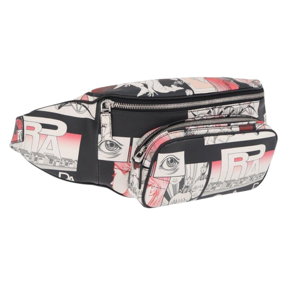 PRADA James Jean Collaboration Body Bag Leather Multicolor Silver Auth 210642M