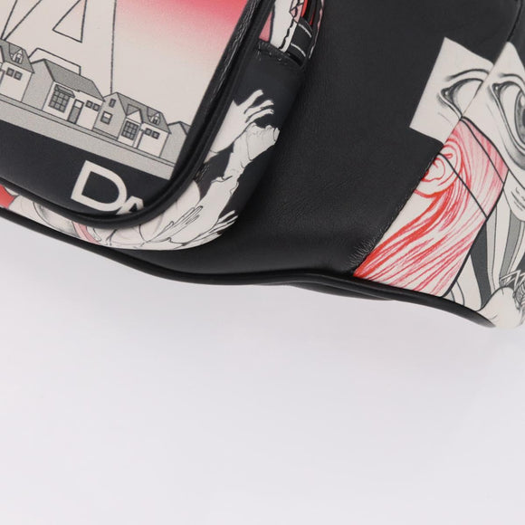 PRADA James Jean Collaboration Body Bag Leather Multicolor Silver Auth 210642M