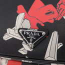 PRADA James Jean Collaboration Body Bag Leather Multicolor Silver Auth 210642M-16