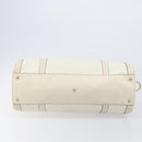 GUCCI Duchess Hysteria Hand Bag Leather White Gold 181488 Auth 210643-10
