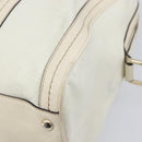 GUCCI Duchess Hysteria Hand Bag Leather White Gold 181488 Auth 210643-11