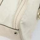 GUCCI Duchess Hysteria Hand Bag Leather White Gold 181488 Auth 210643-13