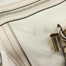 GUCCI Duchess Hysteria Hand Bag Leather White Gold 181488 Auth 210643-18