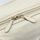 GUCCI Duchess Hysteria Hand Bag Leather White Gold 181488 Auth 210643-19