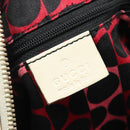 GUCCI Duchess Hysteria Hand Bag Leather White Gold 181488 Auth 210643-20