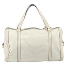GUCCI Duchess Hysteria Hand Bag Leather White Gold 181488 Auth 210643-3