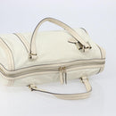GUCCI Duchess Hysteria Hand Bag Leather White Gold 181488 Auth 210643-7