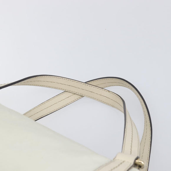 GUCCI Duchess Hysteria Hand Bag Leather White Gold 181488 Auth 210643