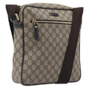 GUCCI GG Supreme Shoulder Bag PVC Beige Gold 201448 Auth 210644A-1