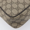 GUCCI GG Supreme Shoulder Bag PVC Beige Gold 201448 Auth 210644A-11