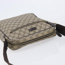 GUCCI GG Supreme Shoulder Bag PVC Beige Gold 201448 Auth 210644A-6