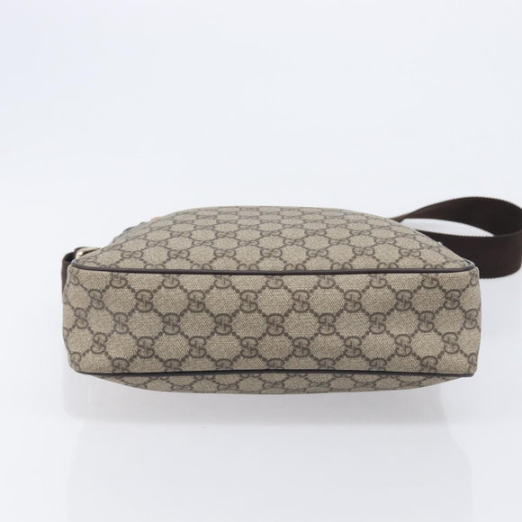 GUCCI GG Supreme Shoulder Bag PVC Beige Gold 201448 Auth 210644A