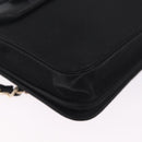 CHANEL Chain Shoulder Bag Satin Black Gold CC Auth 210649M-13