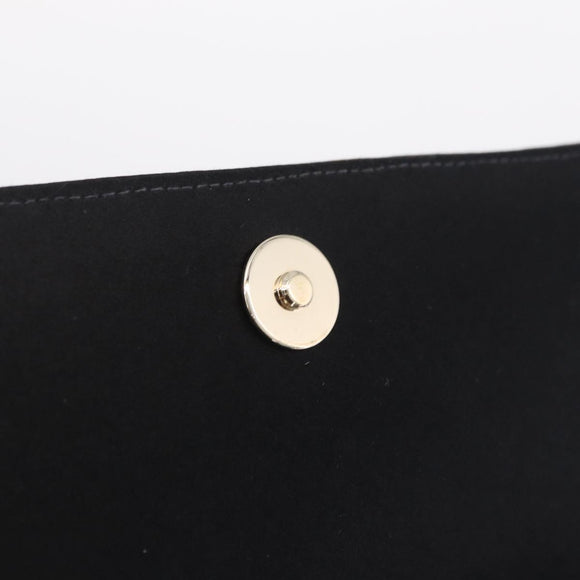 CHANEL Chain Shoulder Bag Satin Black Gold CC Auth 210649M