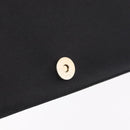 CHANEL Chain Shoulder Bag Satin Black Gold CC Auth 210649M-17