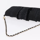 CHANEL Chain Shoulder Bag Satin Black Gold CC Auth 210649M-7