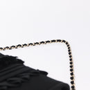 CHANEL Chain Shoulder Bag Satin Black Gold CC Auth 210649M-8