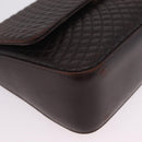 Bally Shoulder Bag Leather Brown Gold Auth 210650A-11