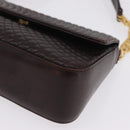 Bally Shoulder Bag Leather Brown Gold Auth 210650A-12