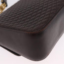 Bally Shoulder Bag Leather Brown Gold Auth 210650A-13