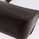 Bally Shoulder Bag Leather Brown Gold Auth 210650A-14