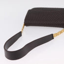 Bally Shoulder Bag Leather Brown Gold Auth 210650A-7