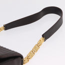 Bally Shoulder Bag Leather Brown Gold Auth 210650A-8