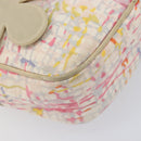CHANEL Shoulder Bag Canvas Beige Silver CC Auth 210652A-12