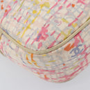 CHANEL Shoulder Bag Canvas Beige Silver CC Auth 210652A-14